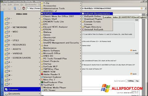 Screenshot AviSynth untuk Windows XP