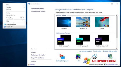 Screenshot Personalization Panel untuk Windows XP