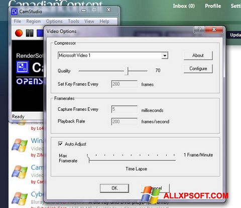 Screenshot CamStudio untuk Windows XP