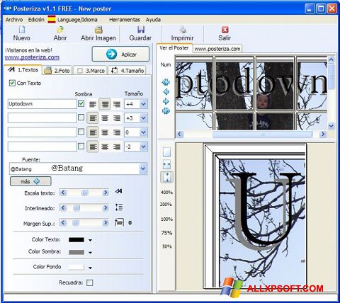 Screenshot Posteriza untuk Windows XP