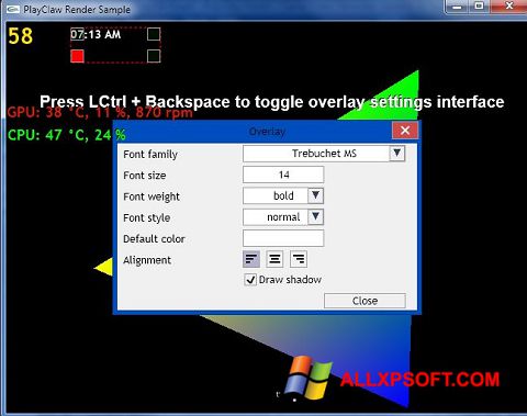 Screenshot PlayClaw untuk Windows XP