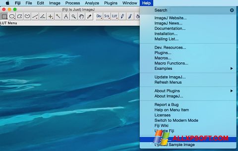 Screenshot ImageJ untuk Windows XP