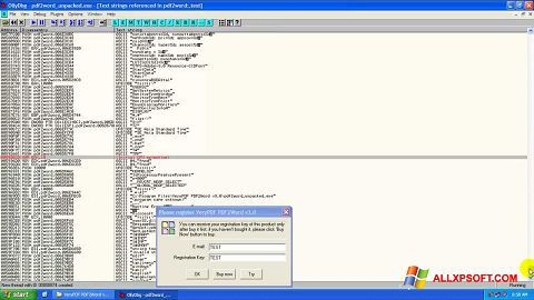 Screenshot PDF2Word untuk Windows XP