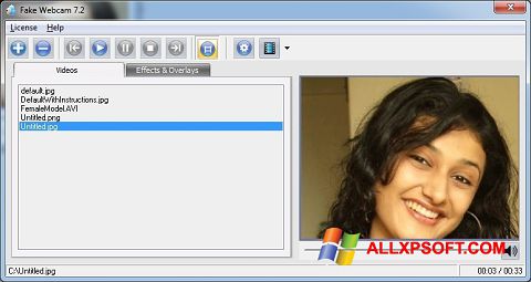 Screenshot Fake Webcam untuk Windows XP