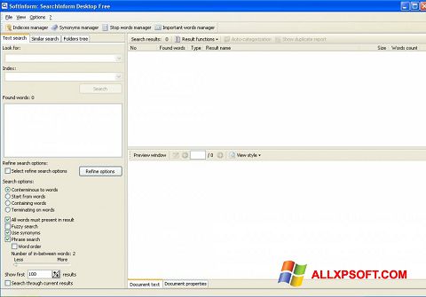 Screenshot SearchInform untuk Windows XP