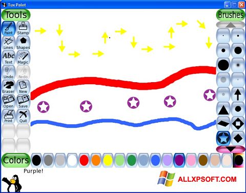 Screenshot Tux Paint untuk Windows XP