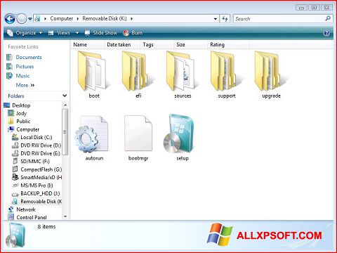 Screenshot Windows 7 USB DVD Download Tool untuk Windows XP