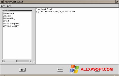 Screenshot PowerTweak untuk Windows XP