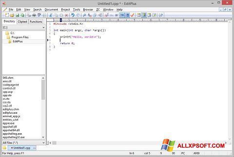 Screenshot EditPlus untuk Windows XP
