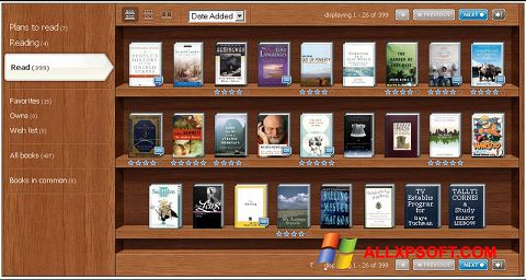 Screenshot Bookshelf untuk Windows XP
