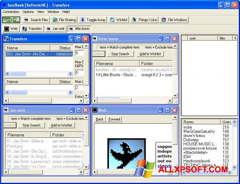 Screenshot Soulseek untuk Windows XP