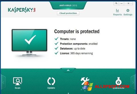 Screenshot Kaspersky Free Antivirus untuk Windows XP