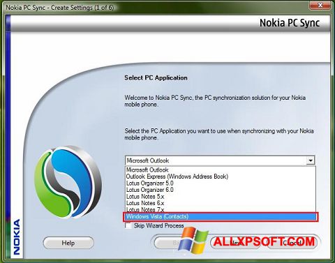 Screenshot Nokia PC Suite untuk Windows XP