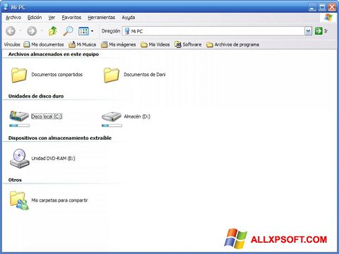 Screenshot Vista Drive Icon untuk Windows XP