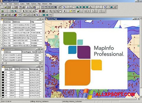 Screenshot MapInfo Professional untuk Windows XP