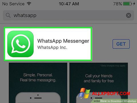 Screenshot WhatsApp untuk Windows XP