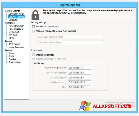 Screenshot Webcam Surveyor untuk Windows XP