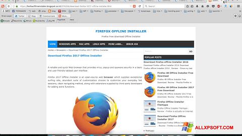 Screenshot Mozilla Firefox Offline Installer untuk Windows XP