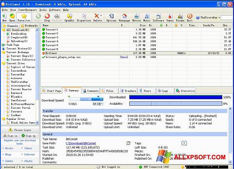 Screenshot BitComet untuk Windows XP