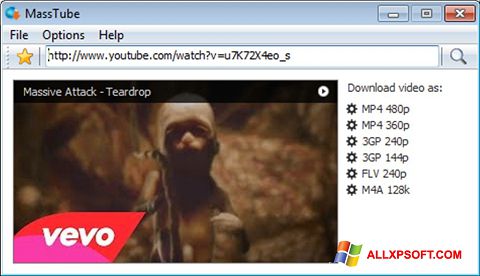 Screenshot MassTube untuk Windows XP