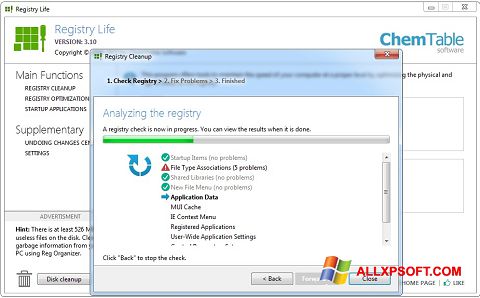 Screenshot Registry Life untuk Windows XP