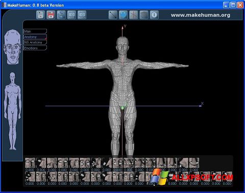 Screenshot MakeHuman untuk Windows XP