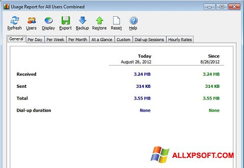 Screenshot NetWorx untuk Windows XP
