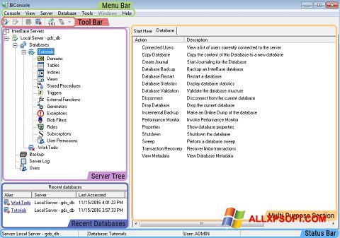 Screenshot InterBase untuk Windows XP