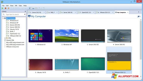Screenshot VMware Workstation untuk Windows XP