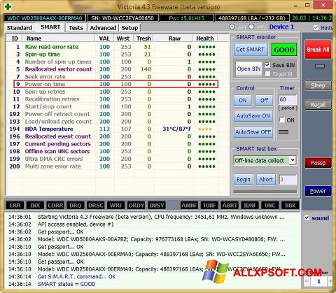 Screenshot Victoria untuk Windows XP