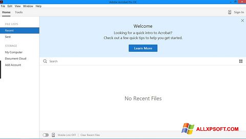 Screenshot Adobe Acrobat Pro untuk Windows XP