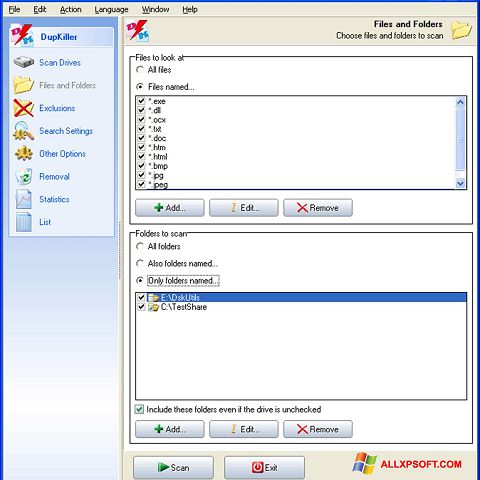 Screenshot DupKiller untuk Windows XP