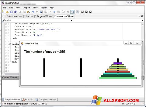 Screenshot Pascal ABC untuk Windows XP