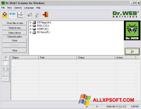 Screenshot Dr.Web CureIt untuk Windows XP
