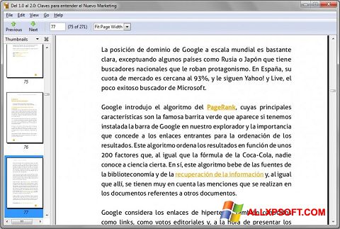 Screenshot Evince untuk Windows XP