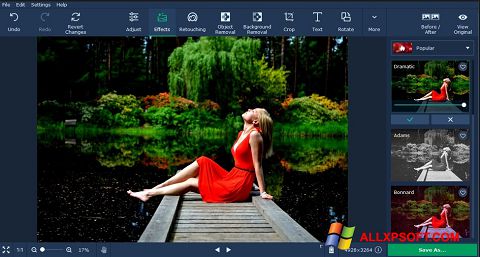 Screenshot Movavi Photo Editor untuk Windows XP