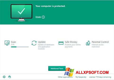 Screenshot Kaspersky Total Security untuk Windows XP