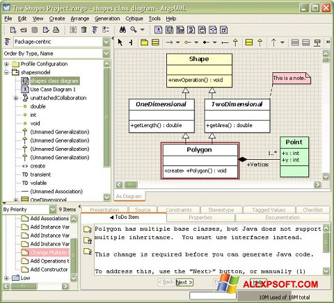 Screenshot ArgoUML untuk Windows XP