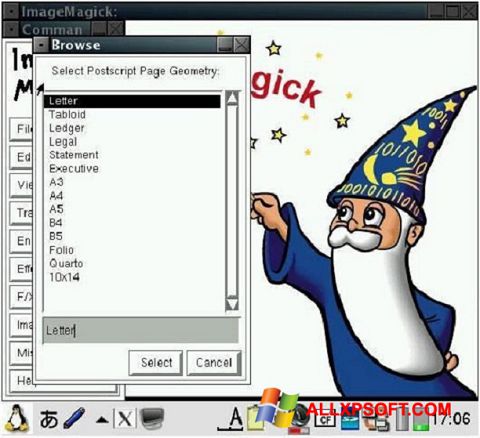 Screenshot ImageMagick untuk Windows XP