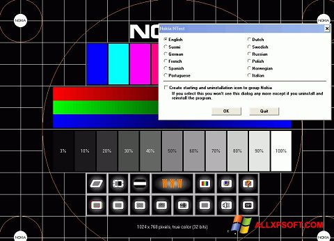 Screenshot Nokia Monitor Test untuk Windows XP