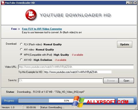 Screenshot Youtube Downloader HD untuk Windows XP
