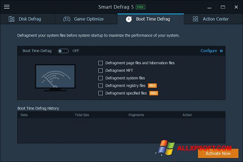 Screenshot Smart Defrag untuk Windows XP
