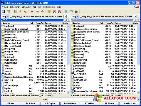 Screenshot Total Commander untuk Windows XP