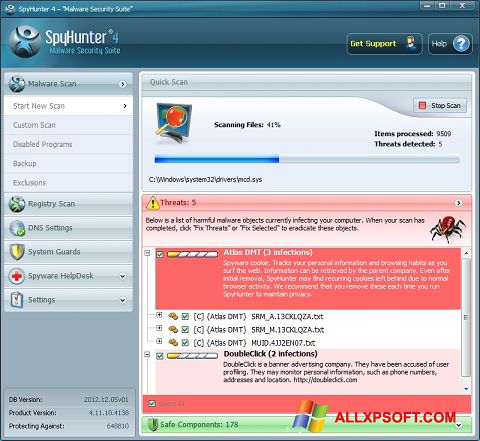 Screenshot SpyHunter untuk Windows XP