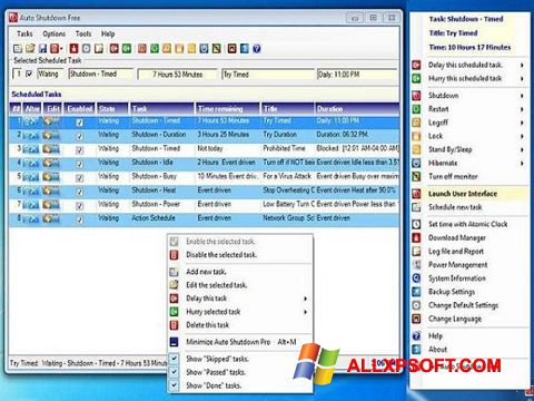 Screenshot Auto ShutDown untuk Windows XP